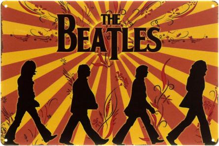 The Beatles (ms-104595) Металлическая табличка - 20x30см