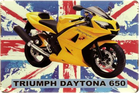 Triumph Daytona 650 (ms-104596) Металлическая табличка - 20x30см