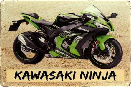 Kawasaki Ninja (ms-104577) Металлическая табличка - 20x30см