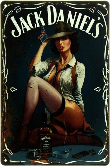 Jack Daniel’s: Гра Привабливості та Небезпеки (ms-104379) Металева табличка - 20x30см