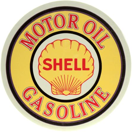 Shell (Motor Oil Gasoline) (ms-001370) Металлическая табличка - 30см (круглая)