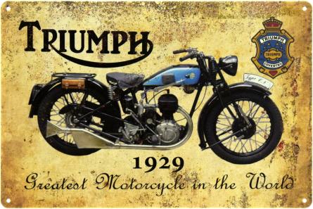Triumph 1929 (ms-104600) Металлическая табличка - 20x30см