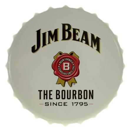 Jim Beam The Bourbon Since 1795 (ms-104201) Металева табличка - 35см (кришка)