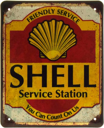 Shell Service Station (ms-103585) Металлическая табличка - 18x22см