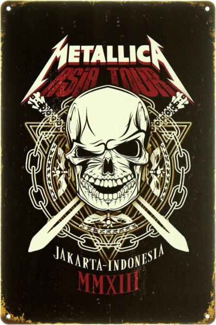 Metallica (Asia Tour) (ms-104035) Металева табличка - 20x30см