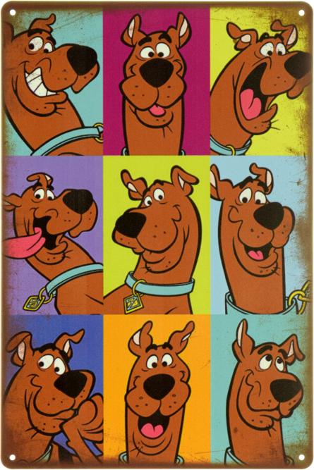 Скубі-Ду (Багатоликий Скубі-Ду) / Scooby Doo (ms-104011) Металева табличка - 20x30см