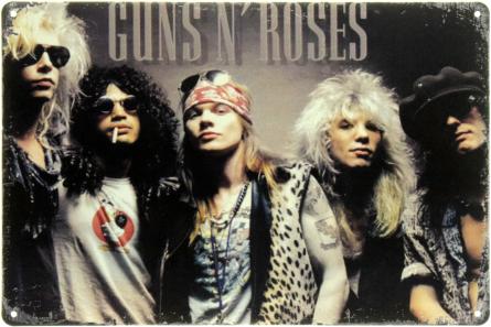 Guns N’ Roses (ms-104564) Металлическая табличка - 20x30см