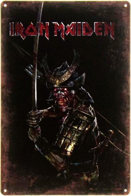 Iron Maiden Samurai (ms-104382) Металлическая табличка - 20x30см