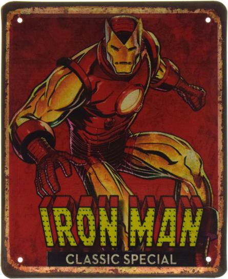 Железный Человек / Iron Man (Classic Special) (ms-103590) Металлическая табличка - 18x22см
