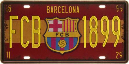 Барселона / Barcelona (FCB 1899) (ms-001146) Металева табличка - 15x30см