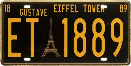 Ейфелева Вежа / Eiffel Tower (ET 1889) (ms-001862) Металева табличка - 15x30см