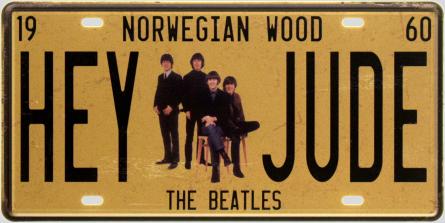 The Beatles (Hey Jude) (ms-001092) Металева табличка - 15x30см