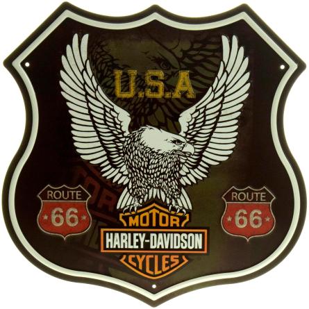 Harley-Davidson U.S.A. (ms-104654) Металева табличка - 30x30см
