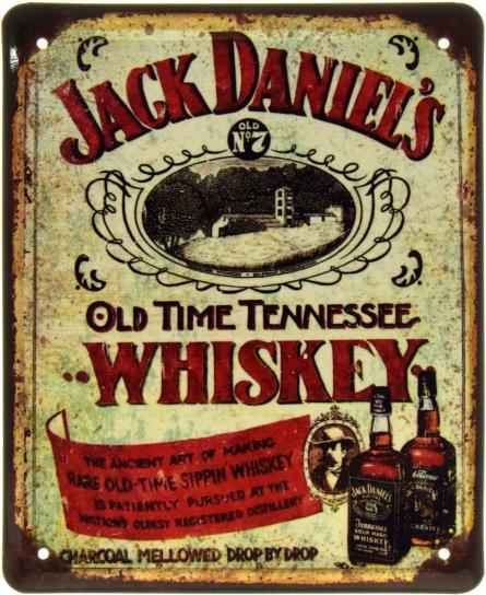 Jack Daniel’s (Charcoal Mellowed Drop By Drop) (ms-103592) Металева табличка - 18x22см
