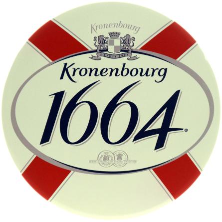 Kronenbourg 1664 (Елегантність Та Шарм) (ms-104651) Металева табличка - 30см (кругла)