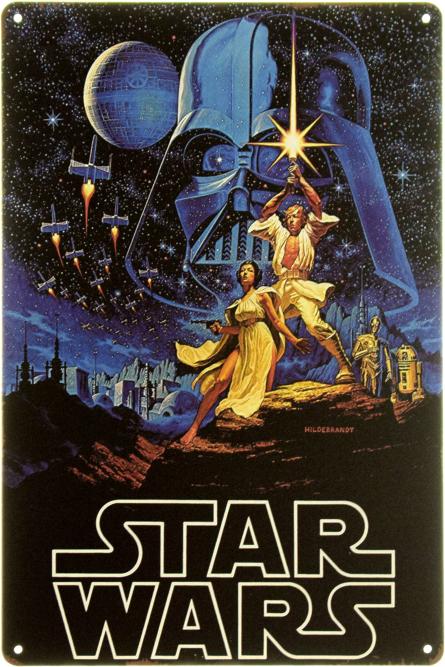 Зоряні Війни. Епізод IV: Нова Надія / Star Wars (ms-00406) Металева табличка - 20x30см