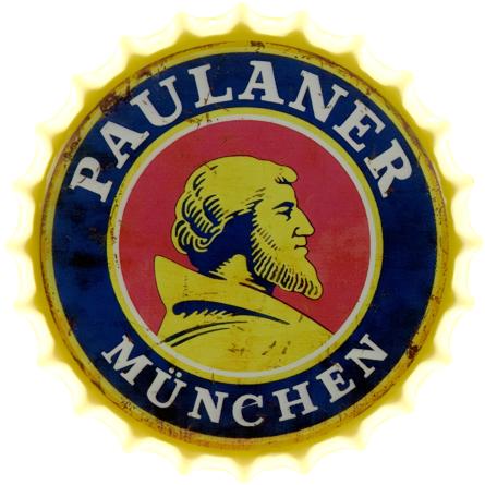 Paulaner (Легенда Мюнхена) (ms-104657) Металева табличка - 35см (кришка)