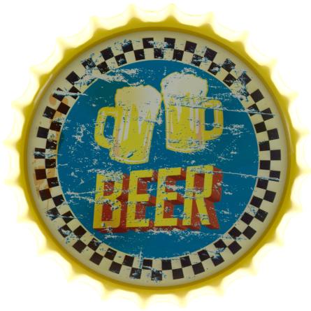 Пиво (Майстерня Смаку) / Beer (ms-104659) Металева табличка - 35см (кришка)