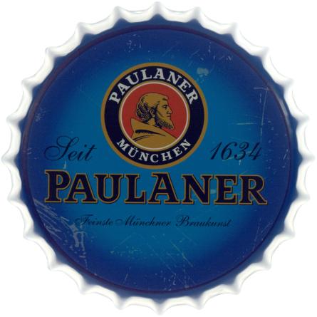 Пиво Paulaner (ms-002930) Металева табличка - 35см (кришка)