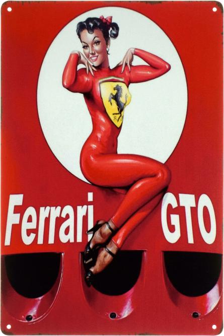 Ferrari GTO (Pin Up) (ms-103529) Металева табличка - 20x30см