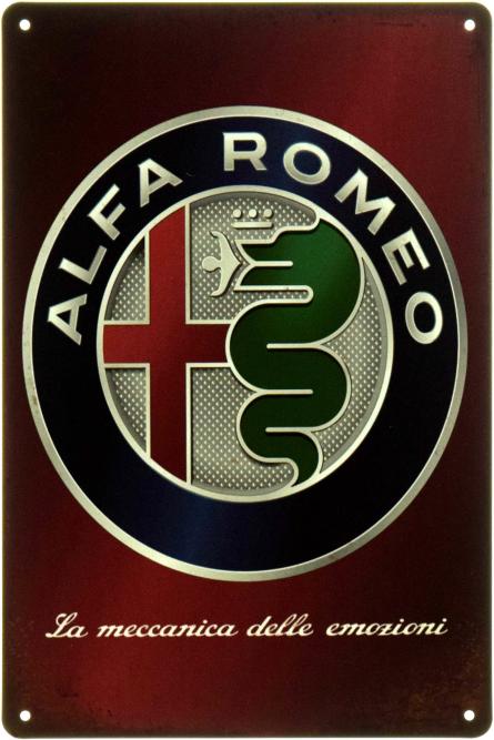 Альфа Ромео (Механіка Емоцій) / Alfa Romeo (La Meccanica Delle Emozioni) (ms-104395) Металева табличка - 20x30см