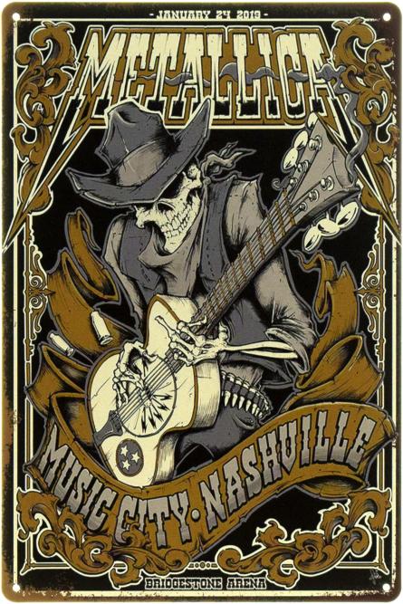 Metallica: Music City - Nashville (ms-104495) Металева табличка - 20x30см