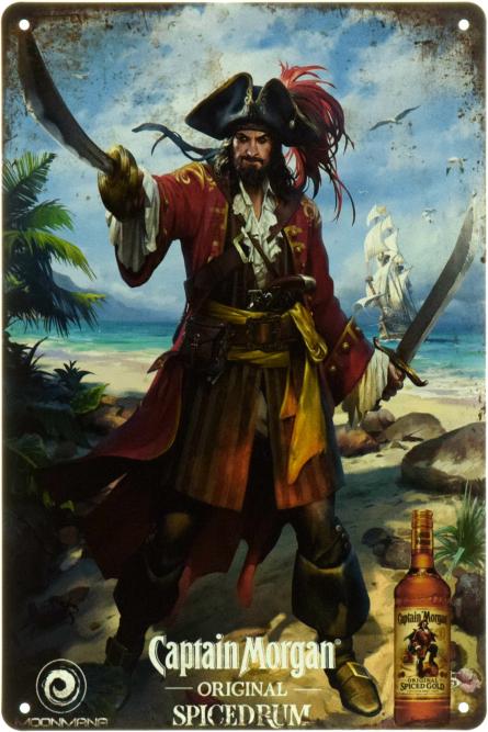 Capitan Morgan (Острів Авантюристів) (ms-104511) Металева табличка - 20x30см