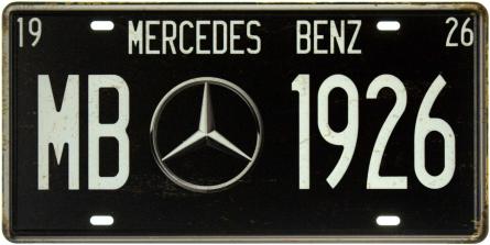 Мерседес-Бенц / Mercedes-Benz (MB 1926) (ms-001157) Металлическая табличка - 15x30см