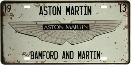 Астон Мартин (1913) / Aston Martin (1913) (ms-001880) Металлическая табличка - 15x30см