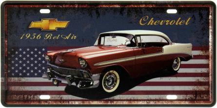 Chevrolet (1956 Bel Air) (ms-001191) Металева табличка - 15x30см