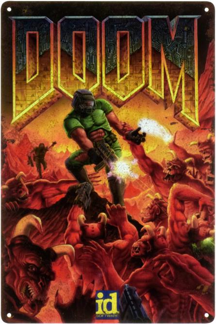 Doom (ms-103453) Металлическая табличка - 20x30см