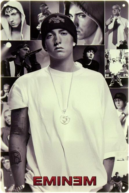 Eminem Collage (ms-104501) Металева табличка - 20x30см