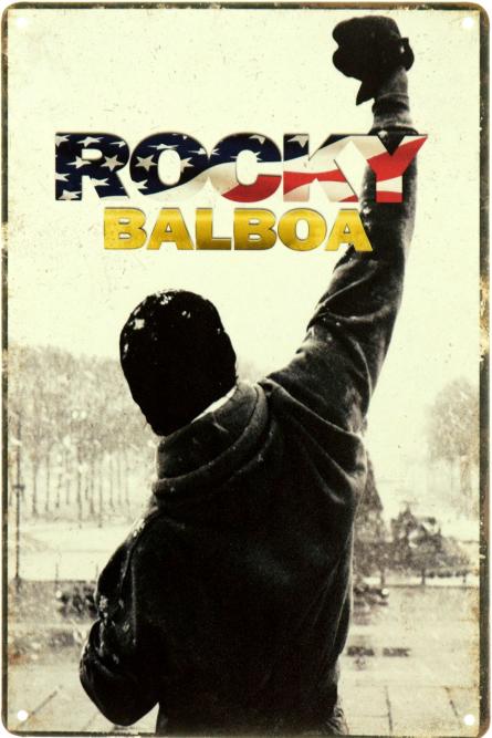 Рокки Бальбоа / Rocky Balboa (ms-104033) Металлическая табличка - 20x30см