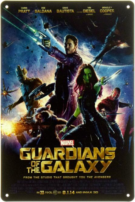 Guardians Of The Galaxy (ms-104499) Металева табличка - 20x30см