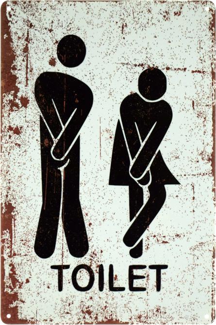 Туалет / Toilet (ms-103530) Металева табличка - 20x30см