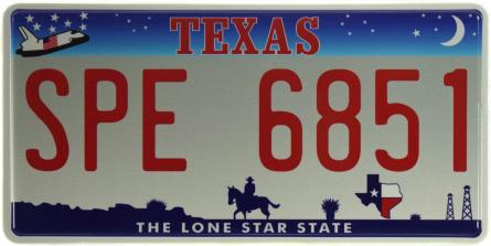 Техас / Texas SPE 6851 (ms-103713) Металева табличка - 15x30см