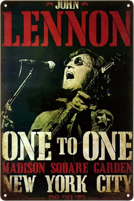 Джон Леннон (Концерт) / John Lennon (Concert) (ms-103369) Металлическая табличка - 20x30см