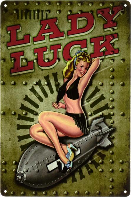 Lady Luck (Pin Up) (ms-103371) Металева табличка - 20x30см