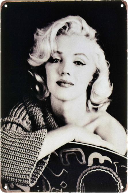 Мэрилин Монро (Гитара) / Marilyn Monroe (ms-103389) Металлическая табличка - 20x30см