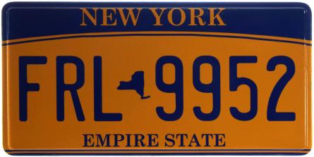 Нью-Йорк / New York FRL 9952 (ms-103730) Металева табличка - 15x30см