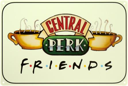 Центральная Кофейня (Друзья) / Central Perk (Friends) (ms-104072) Металлическая табличка - 20x30см