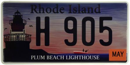Род-Айленд / Rhode Island H 905 (ms-103733) Металева табличка - 15x30см