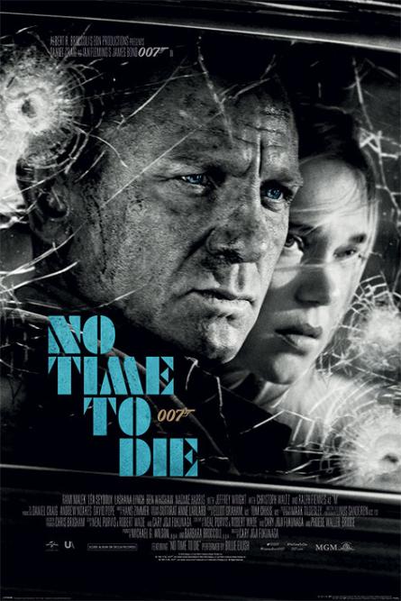 Джеймс Бонд (Не Время Умирать - Нуар) / James Bond (No Time To Die - Noir) (ps-002763) Постер/Плакат - Стандартный (61x91.5см)