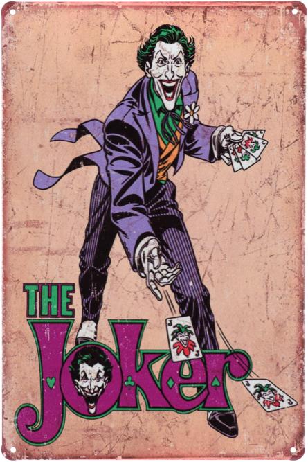 Джокер (Комікс) (ms-00569) Металева табличка - 20x30см