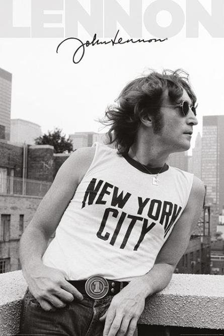 Джон Леннон / John Lennon (NYC Profile) (ps-0078) Постер/Плакат - Стандартний (61x91.5см)