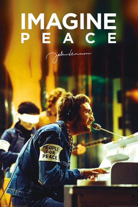 Джон Леннон / John Lennon (People For Peace) (ps-0086) Постер/Плакат - Стандартний (61x91.5см)