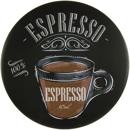 Эспрессо / Espresso (ms-001345) Металлическая табличка - 30см (круглая)