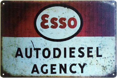 Esso (Auto Diesel Agency) (ms-001907) Металева табличка - 20x30см