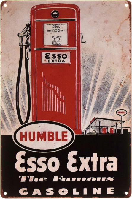 Esso Extra (Humble) (ms-002231) Металева табличка - 20x30см