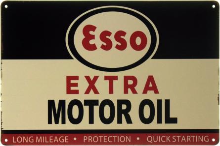 Esso (Extra Motor Oil) (ms-002446) Металлическая табличка - 20x30см